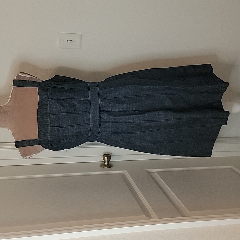 Gap Factory, Size 12 Blue Denim Halter / Pinafore Dress. Adjustable Straps, EUC